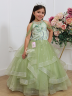 Fiesta Niña PIA VERDE OLIVO